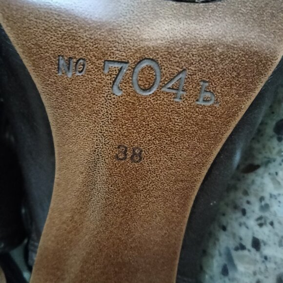 Genuine Leather "Felicia Brown" Bootie with Wood Heel - Picture 7 of 8